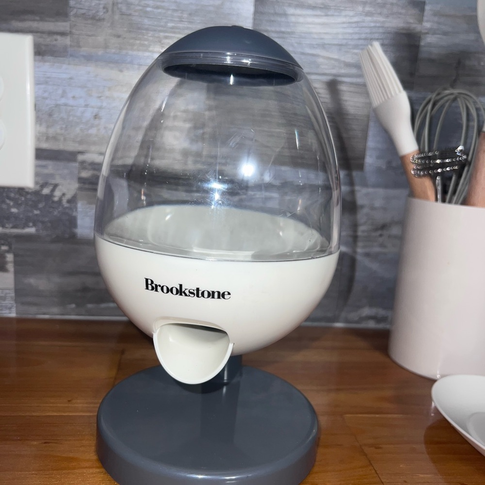 Brookstone Gray and White Candy Dispenser